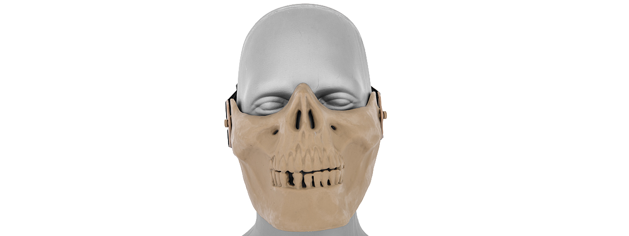 AMA AIRSOFT TACTICAL LOWER HALF SKELETON FACE MASK - TAN - Click Image to Close