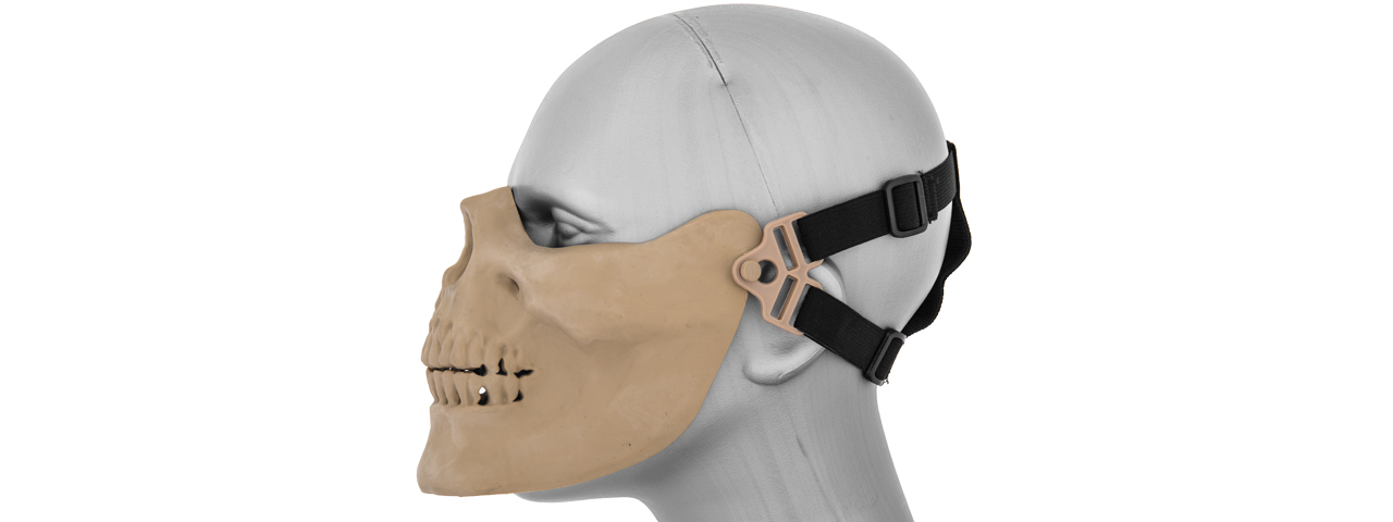 AMA AIRSOFT TACTICAL LOWER HALF SKELETON FACE MASK - TAN - Click Image to Close