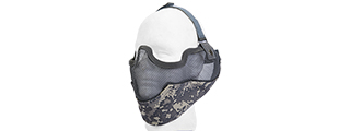 AC-108A METAL MESH HALF MASK w/EAR PROTECTION (ACU)