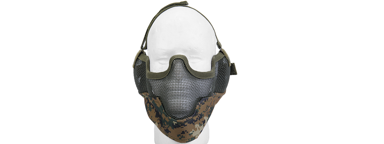 AC-108M METAL MESH HALF MASK w/EAR PROTECTION (MARPAT) - Click Image to Close