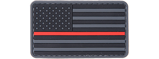 AC-110R RED LINE USA FLAG PVC PATCH