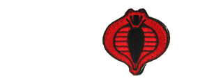 UKARMS AC-125 Cobra Commander Black and Red Velcro Patch