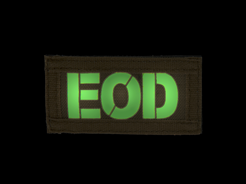 AC-131E EOD call sign patches, IR & Glow-in-the-Dark, set of 2