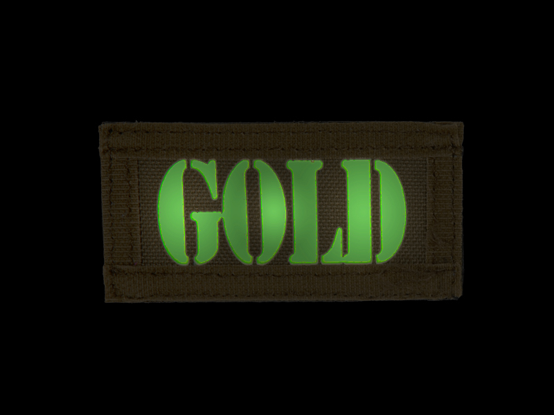 AC-131G GOLD call sign patches, IR & Glow-in-the-Dark, set of 2