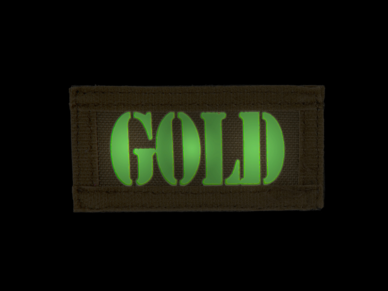 AC-131G GOLD call sign patches, IR & Glow-in-the-Dark, set of 2 - Click Image to Close