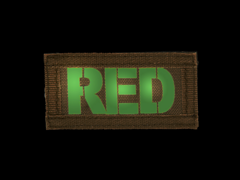 AC-131R RED call sign patches, IR & Glow-in-the-Dark, set of 2 - Click Image to Close
