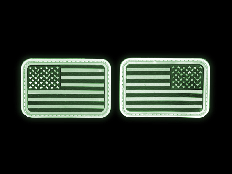 AMA AIRSOFT U.S. FLAG FORWARD/REVERSE PATCH SET - BLACK/WHITE - Click Image to Close