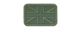 AC-148G UK FLAG (OD GREEN) PVC PATCH 3 X 2 INCHES