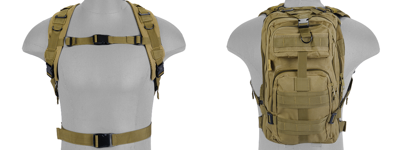 AC-165T 3P TACTICAL BACKPACK (COLOR: TAN) - Click Image to Close