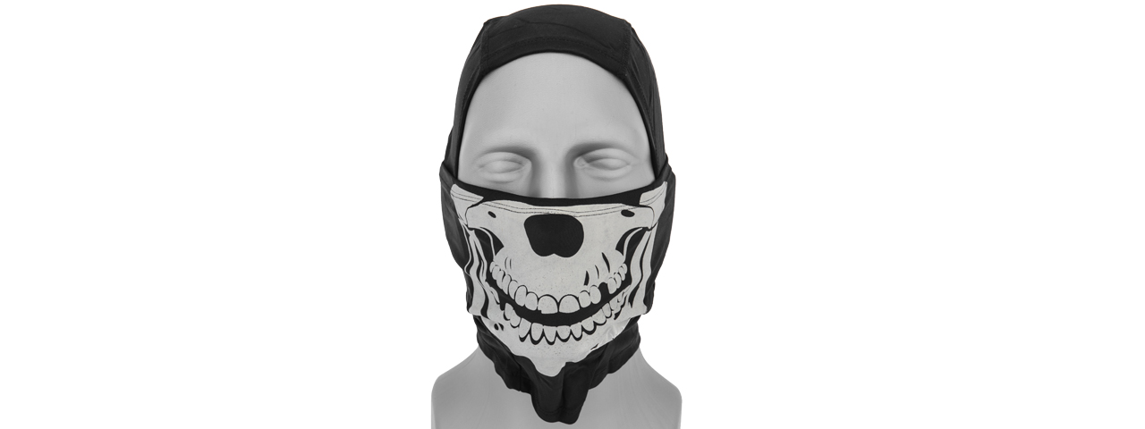 AC-176B Glow-in-the-Dark Skull Balaclava in Black