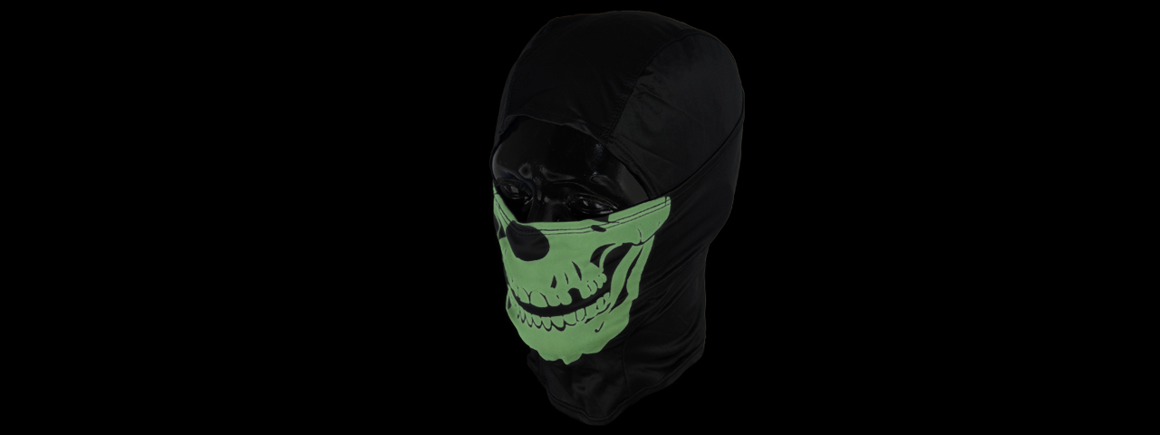 AC-176B Glow-in-the-Dark Skull Balaclava in Black