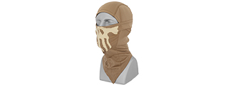 AC-176T Glow-in-the-Dark Skull Balaclava in Tan