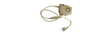 AC-201C TACTICAL AIRSOFT PTT PELTOR U94 FOR ICOM/MIDLAND (DARK EARTH)