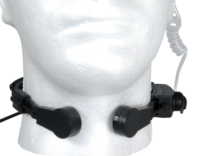 AC-209C THROAT MIC AND PTT ADAPTER FOR 1-PIN MOTOROLA (BLACK) - Click Image to Close