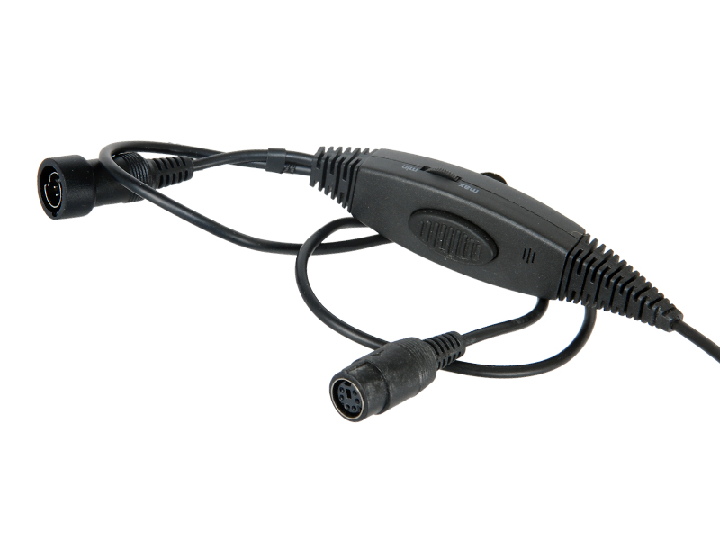 AC-209C THROAT MIC AND PTT ADAPTER FOR 1-PIN MOTOROLA (BLACK)