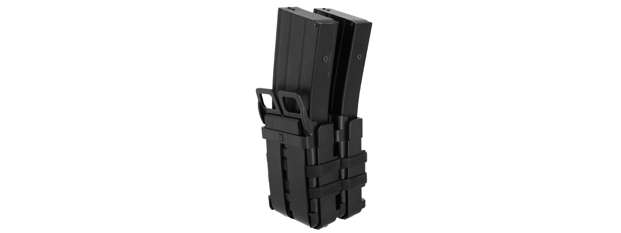 AC-213B QUICK DOUBLE M4 MAGAZINE POUCH (COLOR: BLACK)