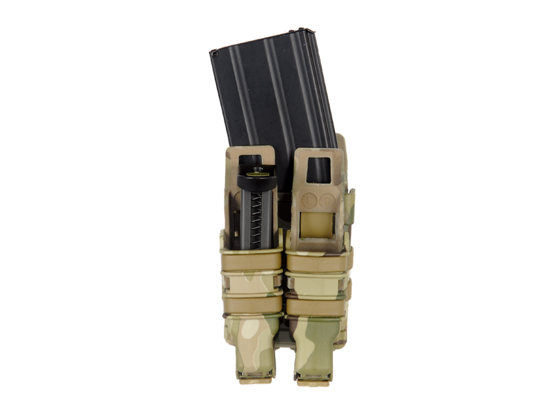 AC-214C QUICKmAG SINGLE RIFLE MAG + TWIN PISTOL MAG POUCH (COLOR: MODERN CAMO)