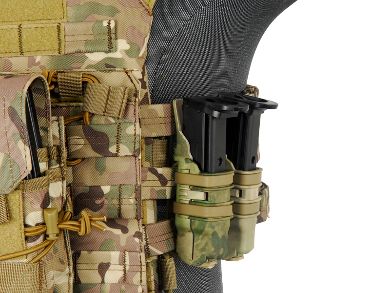 AC-214D QUICKmAG SINGLE RIFLE MAG + TWIN PISTOL MAG POUCH (COLOR: DESERT DIGITAL)