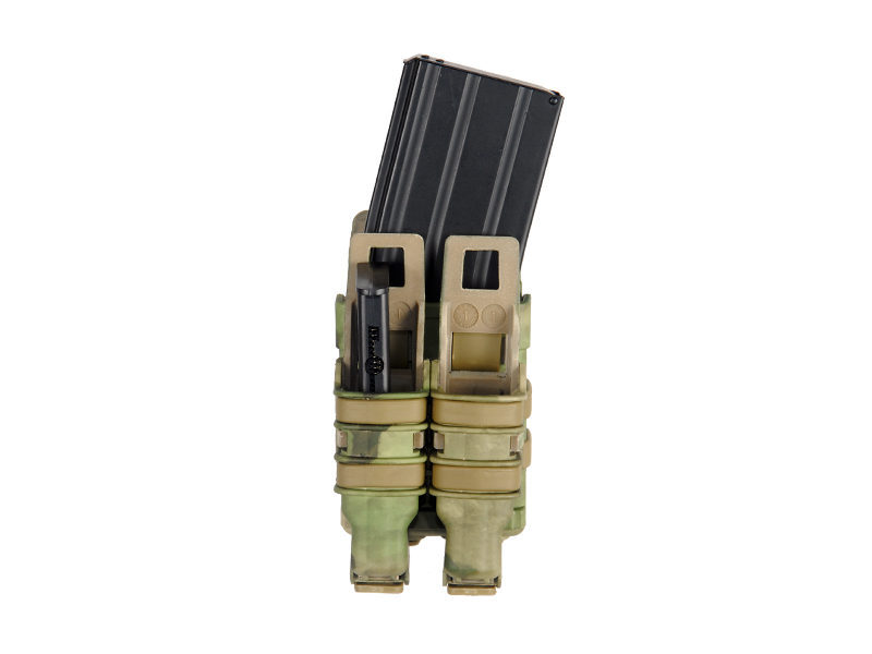 AC-214F QUICKmAG SINGLE RIFLE MAG + TWIN PISTOL MAG POUCH (COLOR: AT-FG) - Click Image to Close