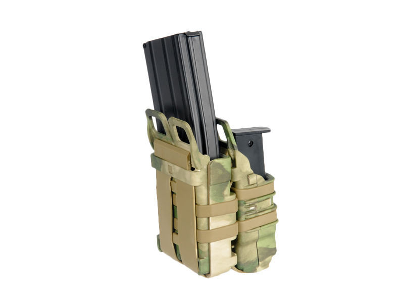 AC-214F QUICKmAG SINGLE RIFLE MAG + TWIN PISTOL MAG POUCH (COLOR: AT-FG)