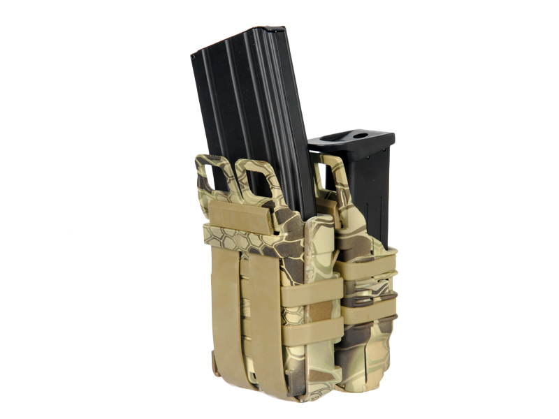 AC-214H QUICKmAG SINGLE RIFLE MAG + TWIN PISTOL MAG POUCH (COLOR: HLD)