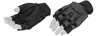 AC-222XL Paintball Glove Half Finger (Black) - Size XL