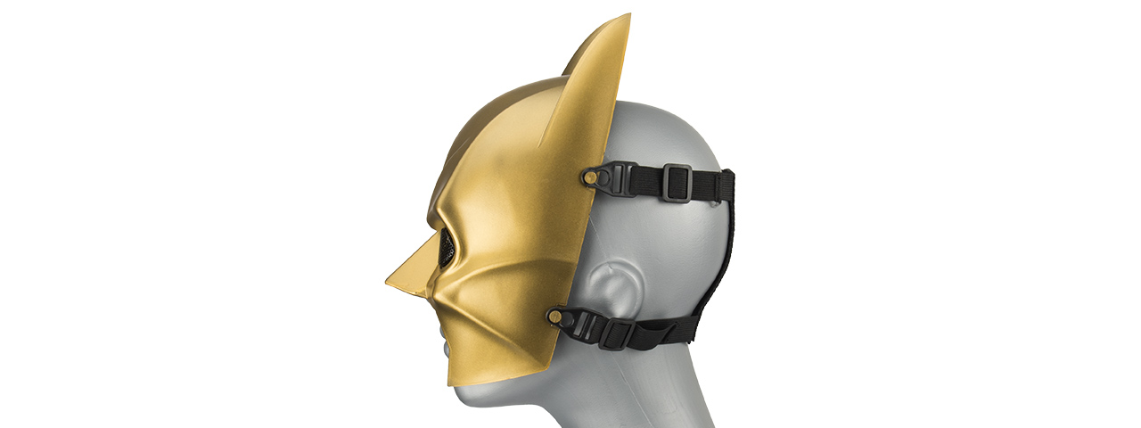 AIRSOFT DARK HERO WIRE MESH FULL FACE MASK - GOLD - Click Image to Close