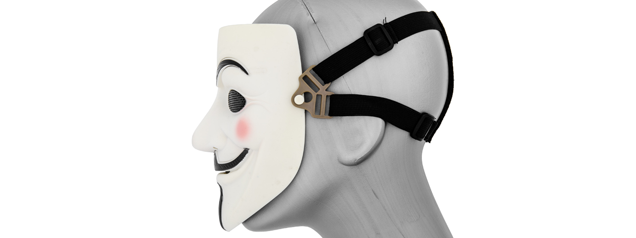 AC-313W Guy Fawkes Mask (White) - Click Image to Close