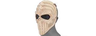 UK ARMS AIRSOFT TACTICAL VERTABRAL FULL FACE MESH MASK - SKELETON