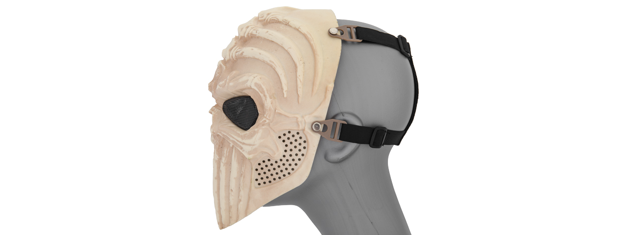 UK ARMS AIRSOFT TACTICAL VERTABRAL FULL FACE MESH MASK - SKELETON