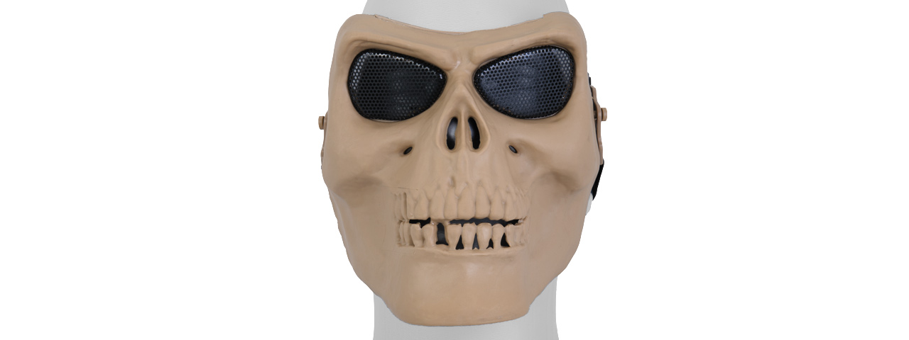 AC-318TN MESH SKULL FULL FACE MASK (TAN) - Click Image to Close