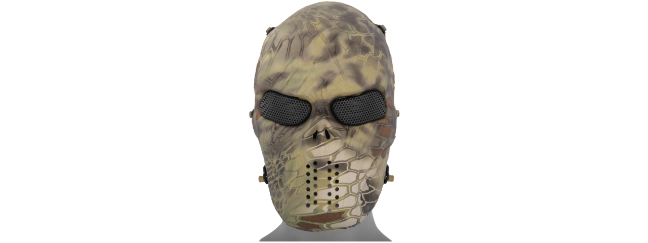 AC-319M VILLAIN SKULL MESH FACE MASK (MANDRAKE) - Click Image to Close