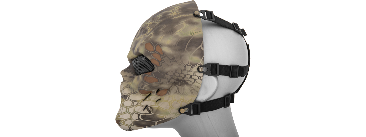 AC-319M VILLAIN SKULL MESH FACE MASK (MANDRAKE)