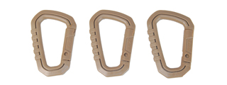 AC-324T SET OF 3 TYPE-D QUICK HOOK LARGE SIZE (DARK EARTH)