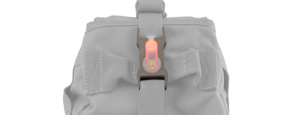 1" WEBBING SPLIT BAR (RED L.E.D.) STROBE LIGHT (DARK EARTH)