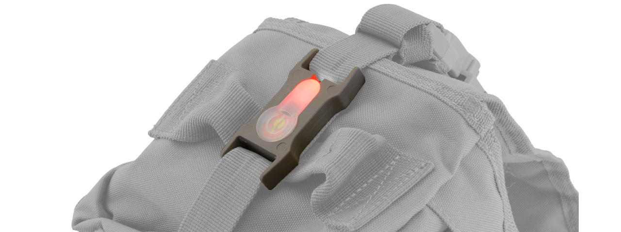 1" WEBBING SPLIT BAR (RED L.E.D.) STROBE LIGHT (DARK EARTH)