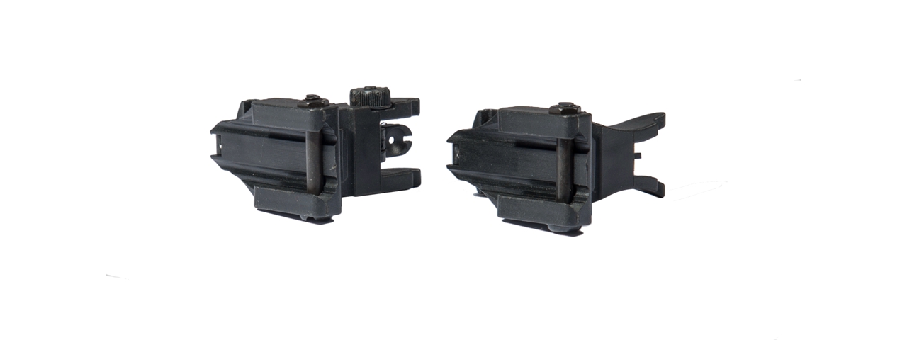 AMA 7E1L AIRSOFT FRONT AND REAR FOLDING SIGHT SET - BLACK