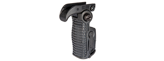 UK ARMS AIRSOFT ERGONOMIC 90 DEGREE FOLDABLE RIS FOREGRIP - BLACK