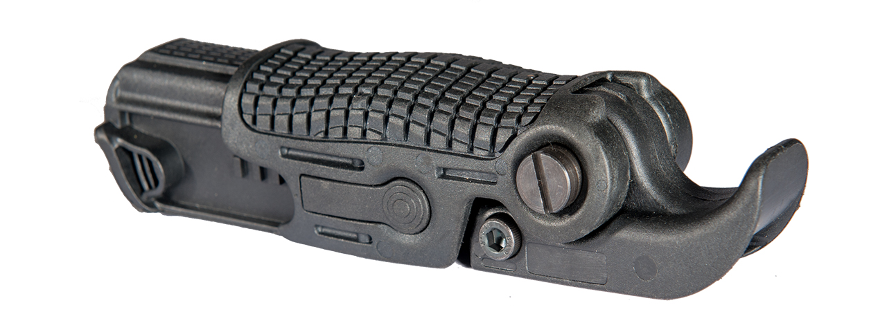 UK ARMS AIRSOFT ERGONOMIC 90 DEGREE FOLDABLE RIS FOREGRIP - BLACK - Click Image to Close