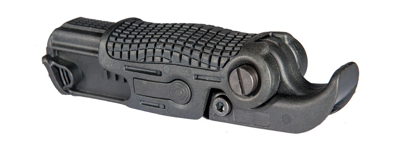 UK ARMS AIRSOFT ERGONOMIC 90 DEGREE FOLDABLE RIS FOREGRIP - BLACK