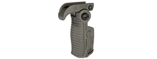 UK ARMS AIRSOFT ERGONOMIC 90 DEGREE FOLDABLE RIS FOREGRIP - FOLIAGE