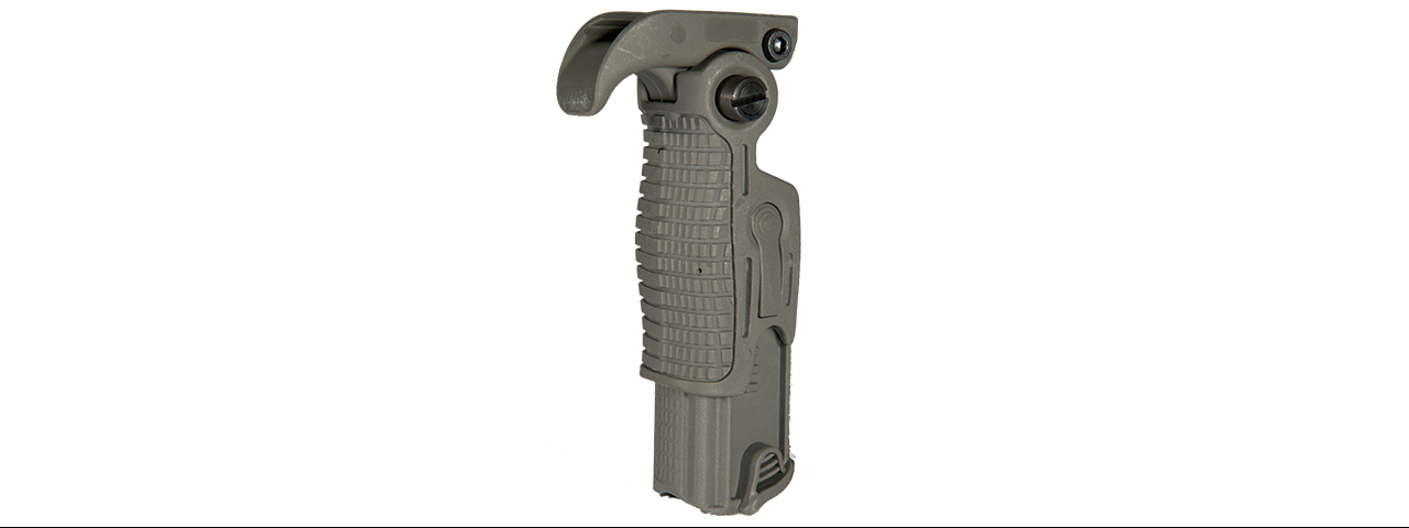 UK ARMS AIRSOFT ERGONOMIC 90 DEGREE FOLDABLE RIS FOREGRIP - FOLIAGE