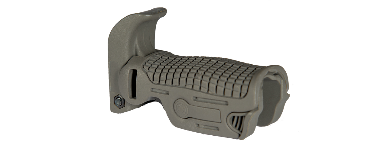 UK ARMS AIRSOFT ERGONOMIC 90 DEGREE FOLDABLE RIS FOREGRIP - FOLIAGE - Click Image to Close
