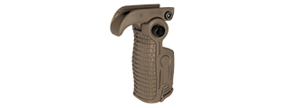 UK ARMS AIRSOFT ERGONOMIC 90 DEGREE FOLDABLE RIS FOREGRIP - TAN