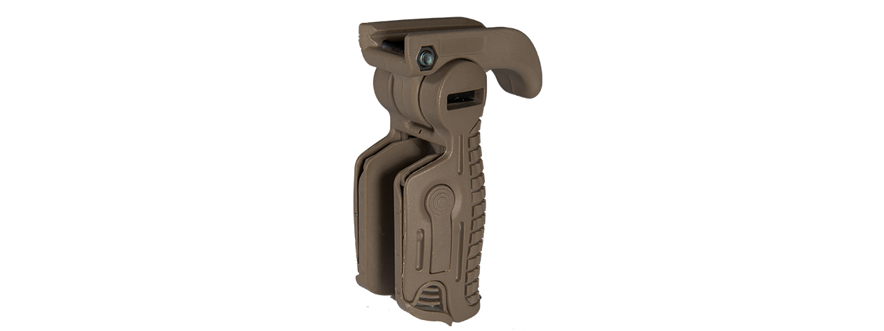 UK ARMS AIRSOFT ERGONOMIC 90 DEGREE FOLDABLE RIS FOREGRIP - TAN