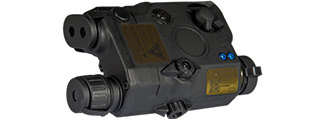 AN/PEQ-15 LA5 L.E.D. WHITE LIGHT + GREEN LASER w/IR LENS (BODY COLOR: BLACK)