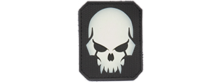 AC-389C PIRATE SKULL PVC PATCH (COLOR: GLOW IN DARK WHITE & BLACK)