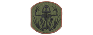 AC-390B FROG SKELETON PVC PATCH (COLOR: OD GREEN & BLACK)