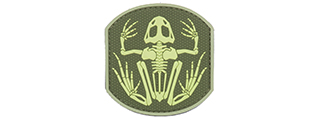 AC-390C FROG SKELETON PVC PATCH (COLOR: OD GREEN & NEON)