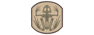 AC-390D FROG SKELETON PVC PATCH (COLOR: TAN & OD GREEN)